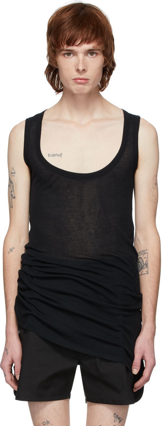 Ann Demeulemeester Black Aura Tank Top