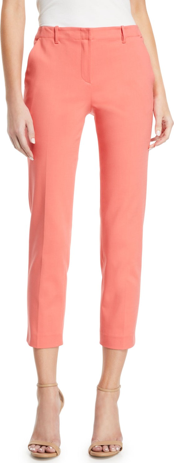 Emporio Armani Mid-Rise Crop Cotton-Stretch Pants