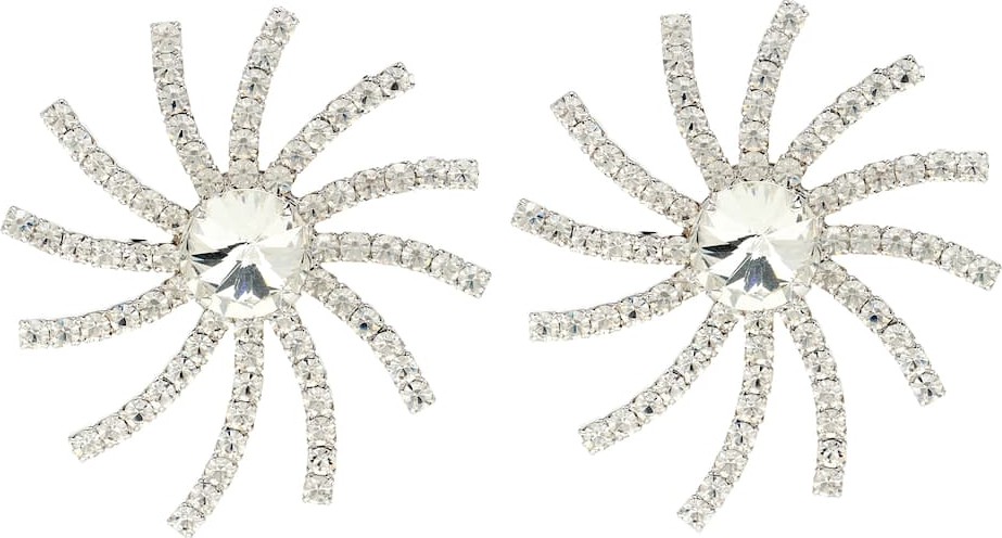 Alessandra Rich Crystal-embellished clip-on earrings