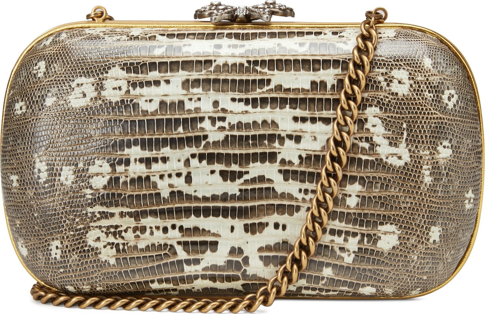 Gucci Broadway Lizard Skin Minaudière Gucci Broadway Lizard Skin Minaudière