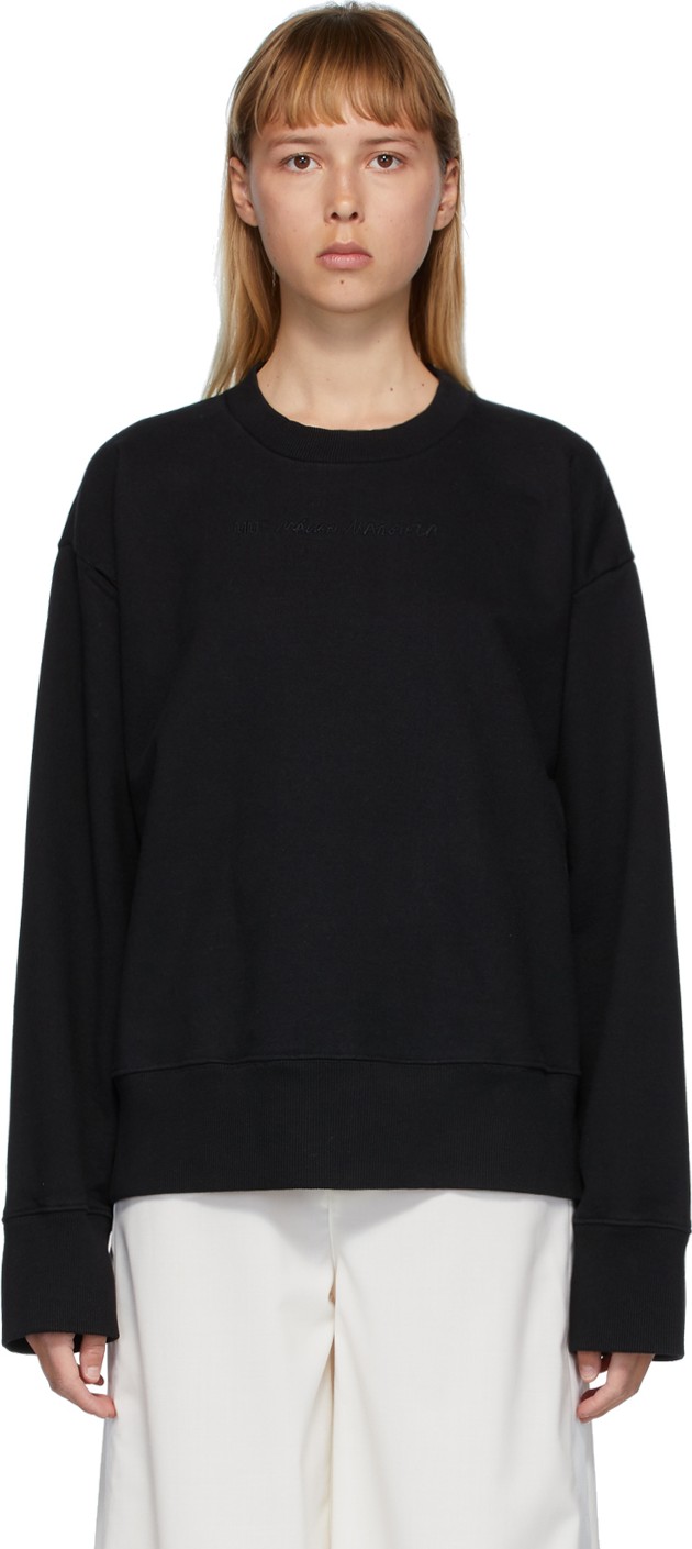 MM6 Maison Margiela Black Armpit Holes Sweatshirt