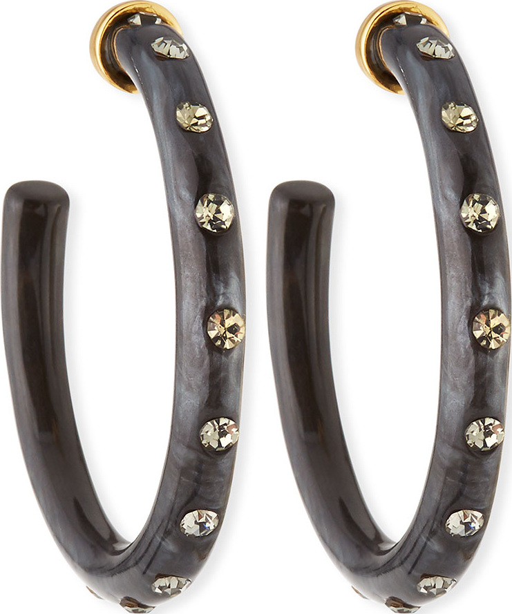 BAUBLEBAR Teryn Resin & Crystal Hoop Earrings