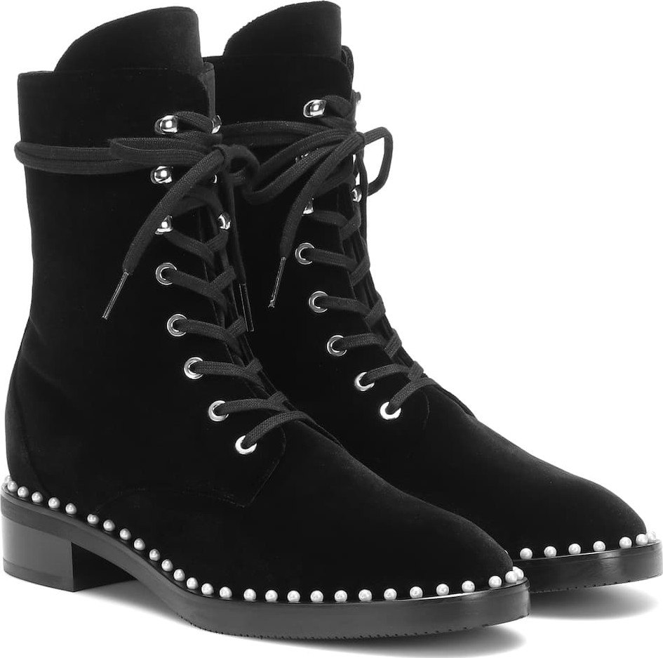 Stuart Weitzman Sondra velvet ankle boots