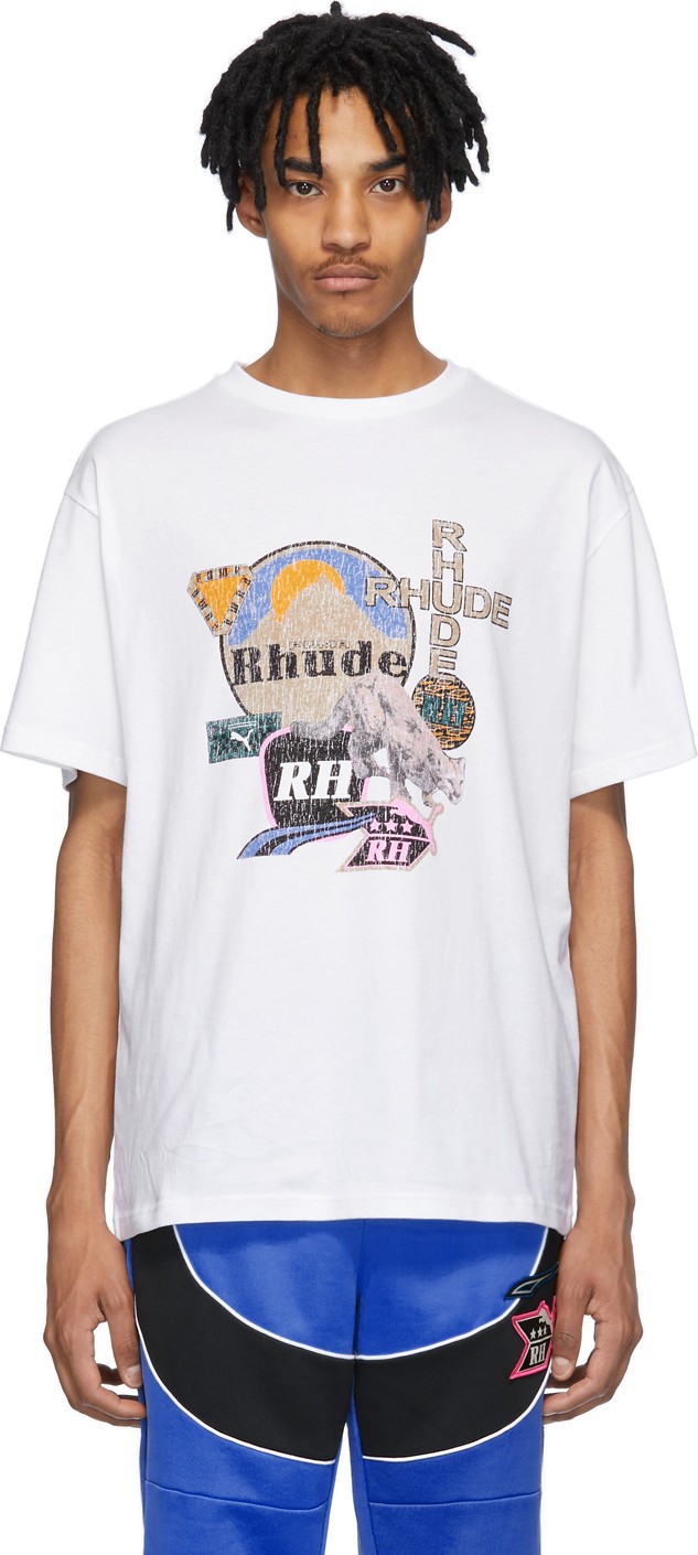 RHUDE White Puma Edition Graphic T-Shirt