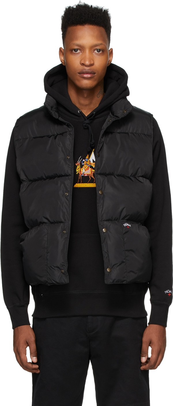 Noah NYC Black Cashball Puffer Vest