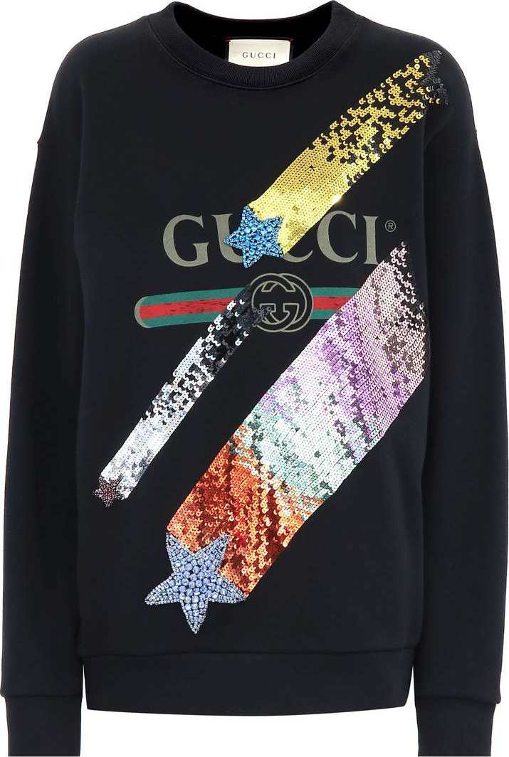 Gucci Sequinned cotton sweatshirt