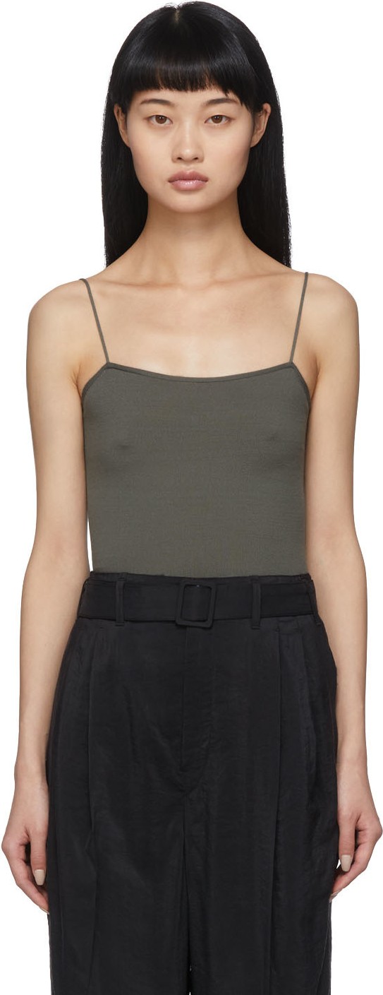 Lemaire Green Second Skin Tank Top