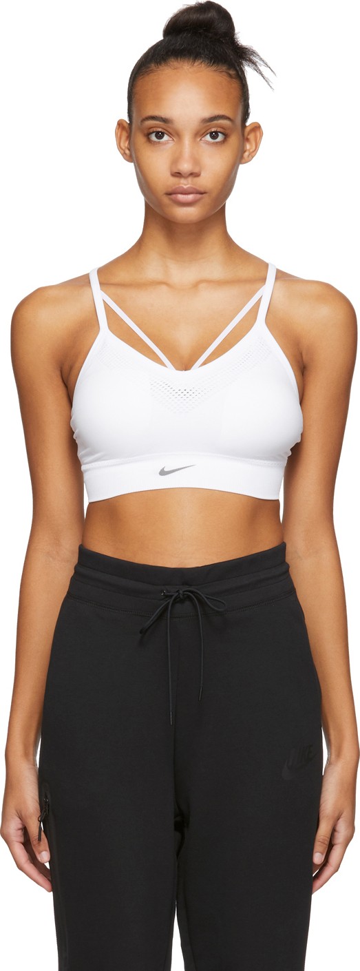 Nike White Seamless Bra