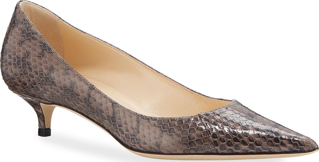 Jimmy Choo Amelia Snakeskin Pointed Pumps
