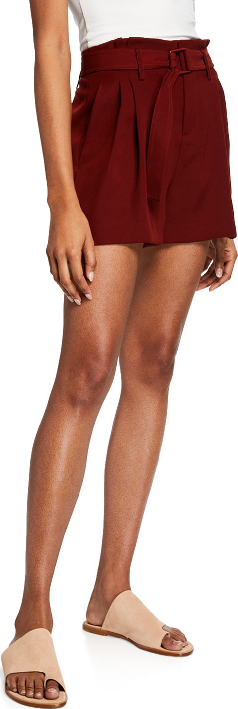 Vince Belted Wide-Leg Shorts