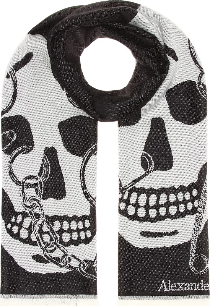 Alexander McQueen Intarsia wool scarf