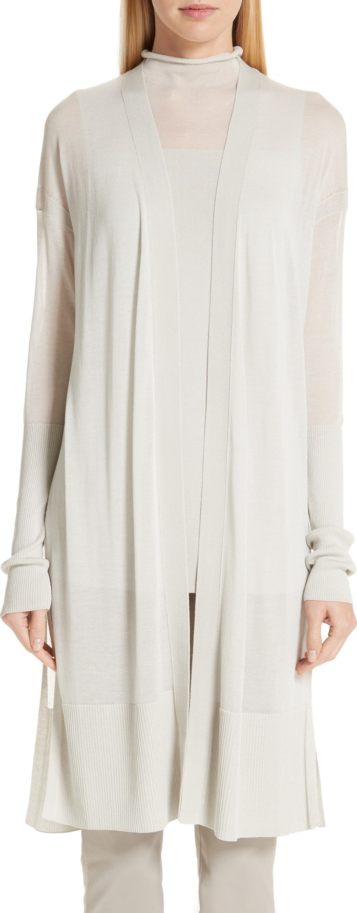Lafayette 148 New York Sheer Longline Cardigan