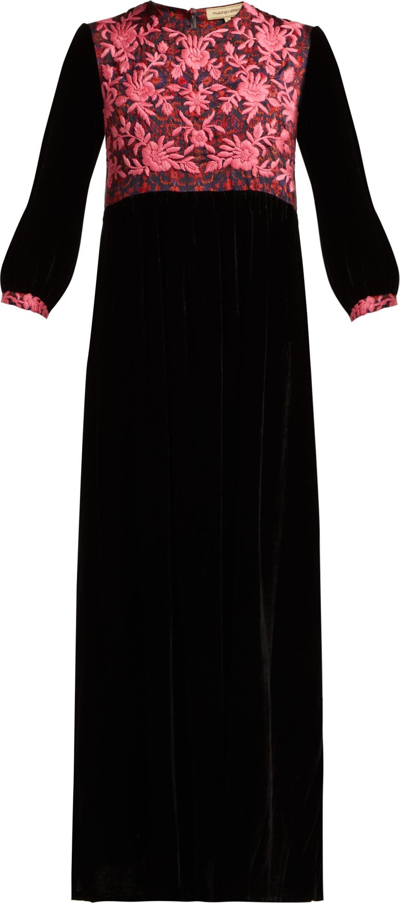 Muzungu Sisters Touba embroidered velvet dress