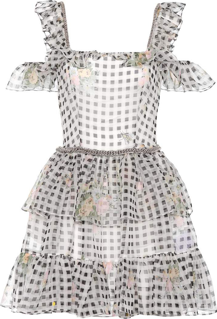 Christopher Kane Gingham silk minidress