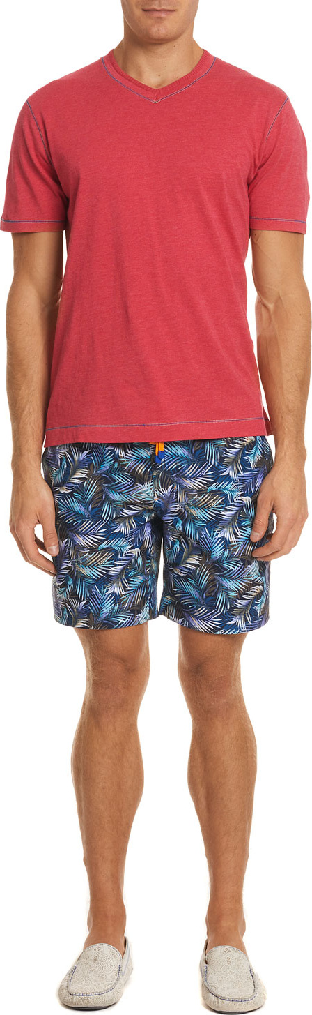 Robert Graham La Pinta Palm Leaf-Print Swim Trunks