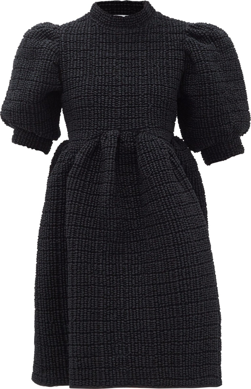 Cecilie Bahnsen Uma puff-sleeve shirred cotton-blend mini dress