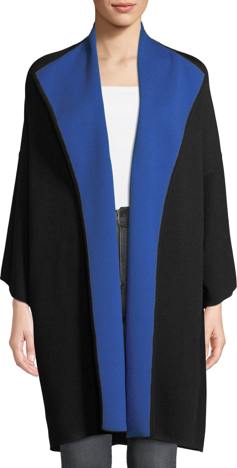 Alice + Olivia Ester Boxy Reversible Sweater Coat