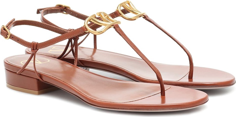 Valentino Valentino Garavani VLOGO leather sandals