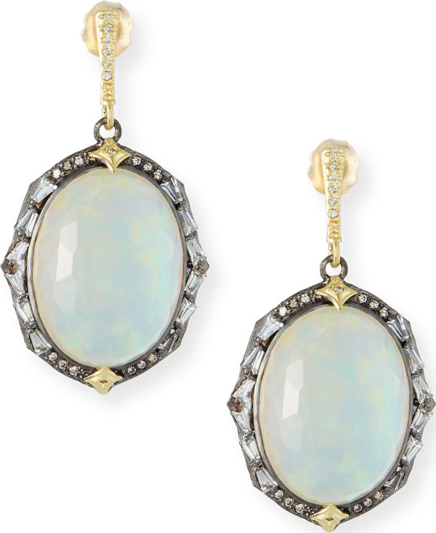 Armenta Old World Triplet Oval Drop Earrings