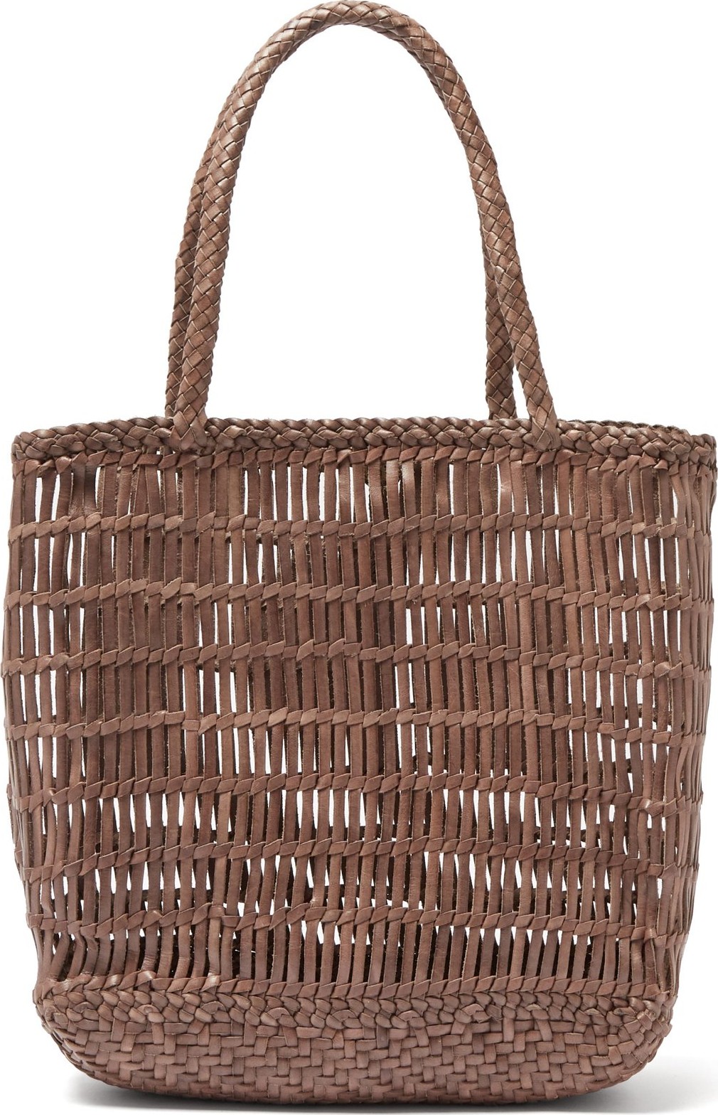 Dragon Diffusion Dora woven-leather tote bag