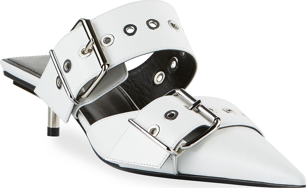 Balenciaga Belted Calf Leather Mules