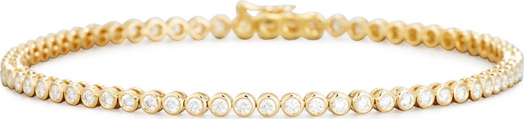 Memoire Diamond Bezel Line Bracelet in 18K Yellow Gold