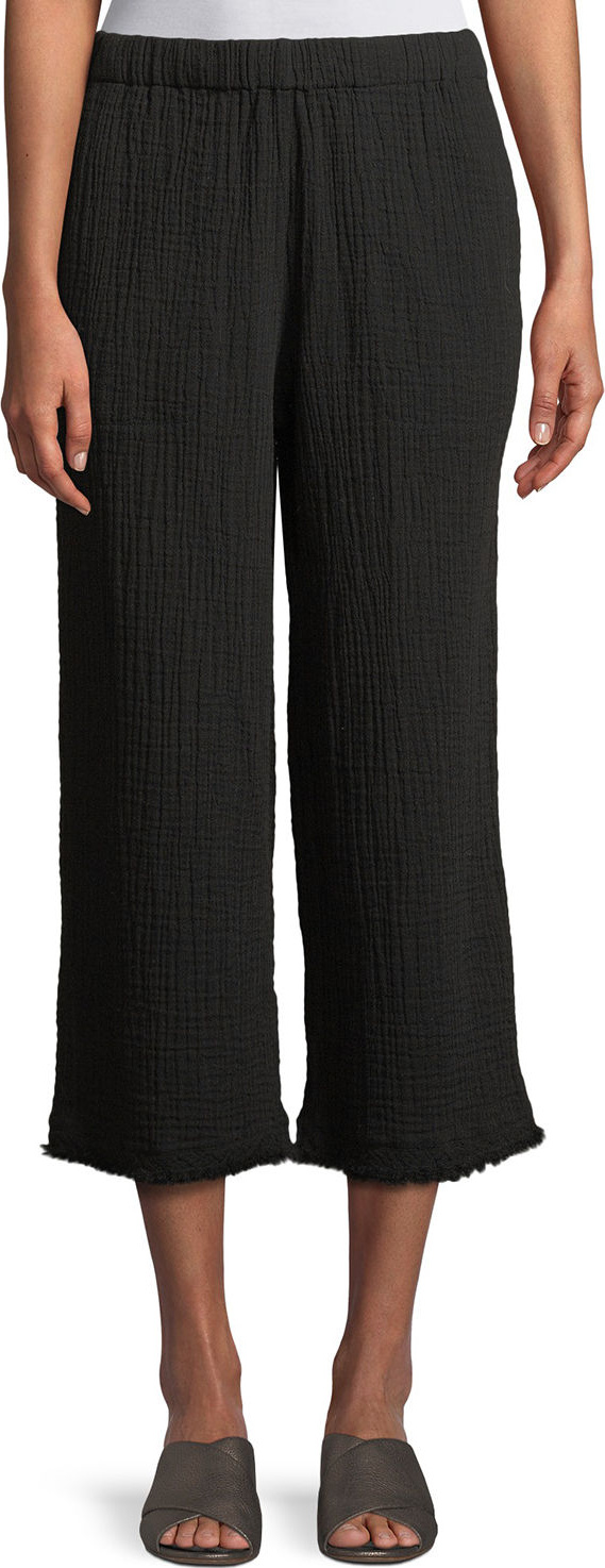 Eileen Fisher Organic Cotton Lofty Gauze Cropped Pants
