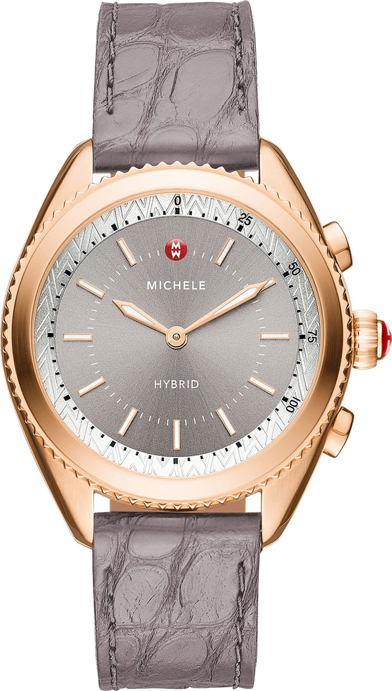 MICHELE 38mm Rose Golden Hybrid Smartwatch
