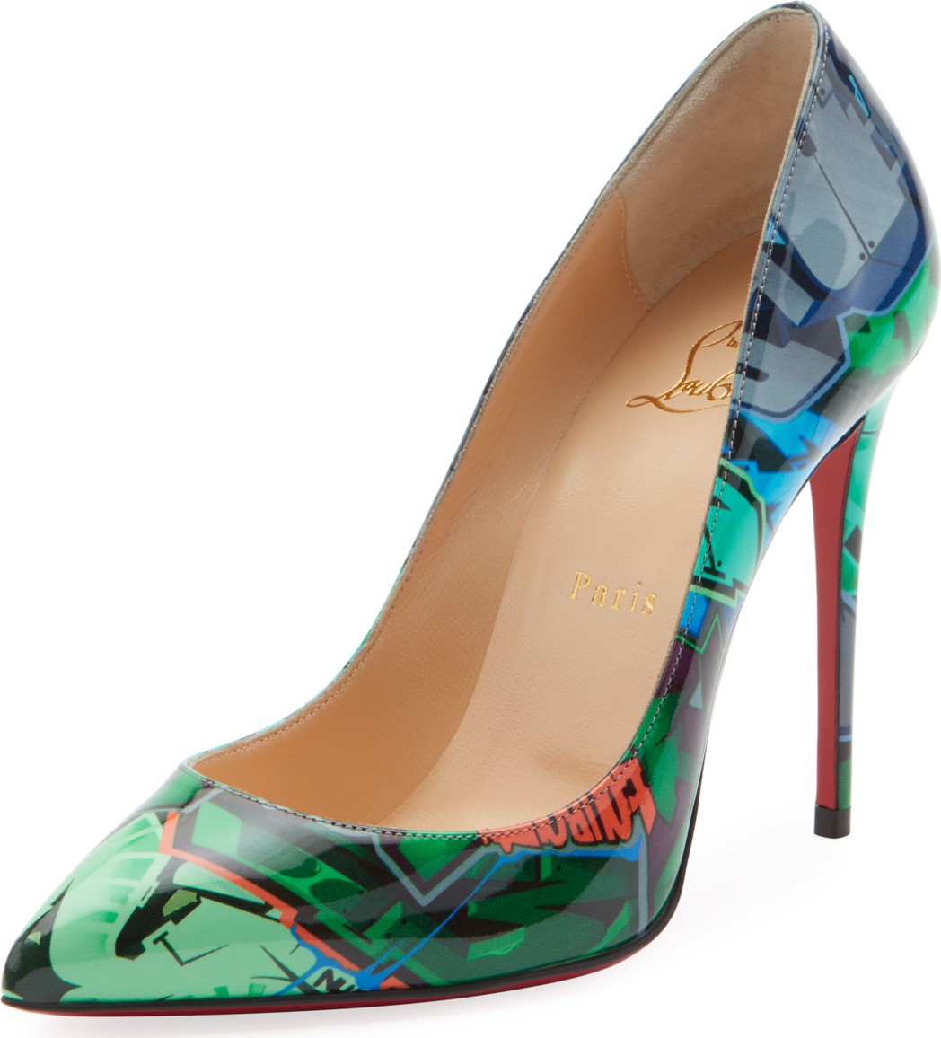 Christian Louboutin Pigalle Follies 100mm Patent Metrograf Red Sole Pumps