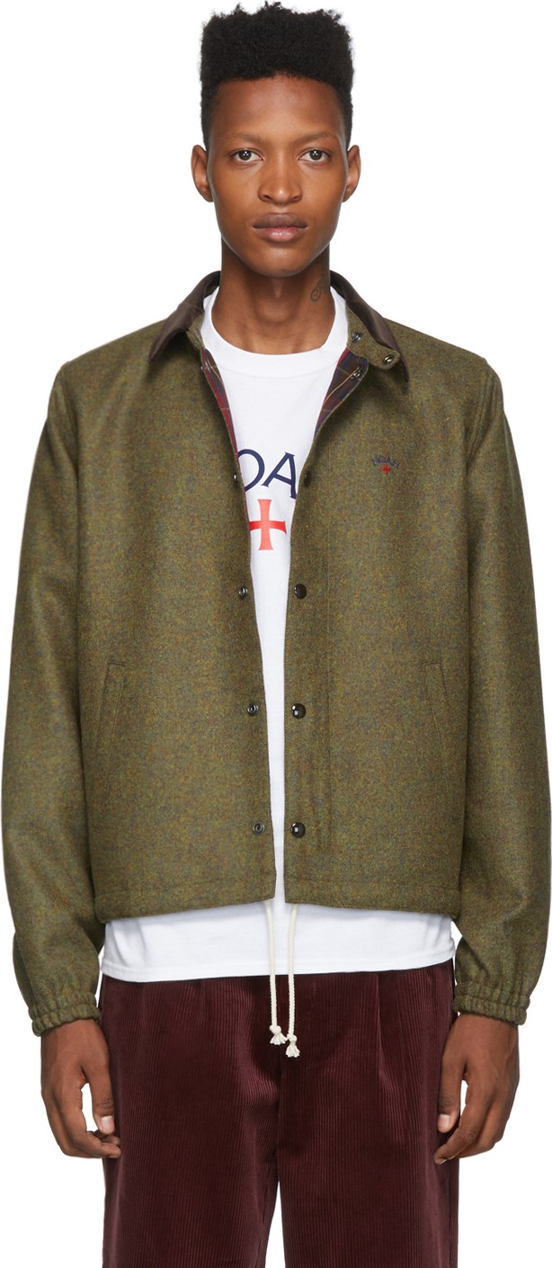 Noah NYC Brown Wool Campus Jacket