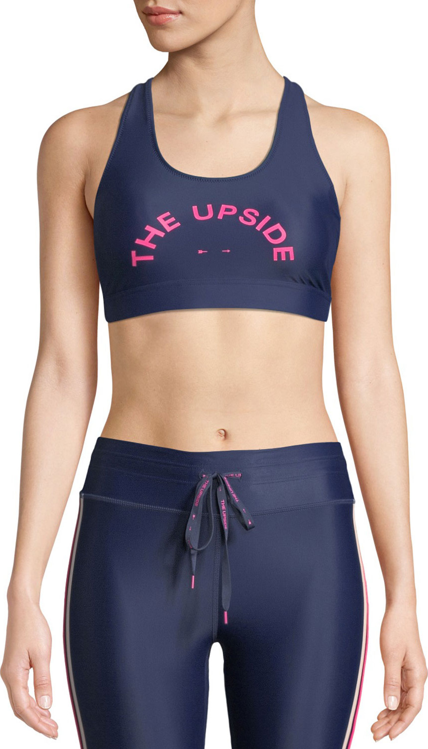 The Upside Anna Scoop-Neck Logo Performance Sports Bra