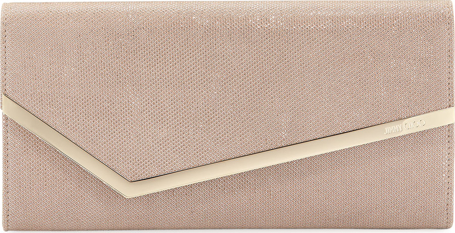 Jimmy Choo Erica Glitter Mesh Clutch Bag