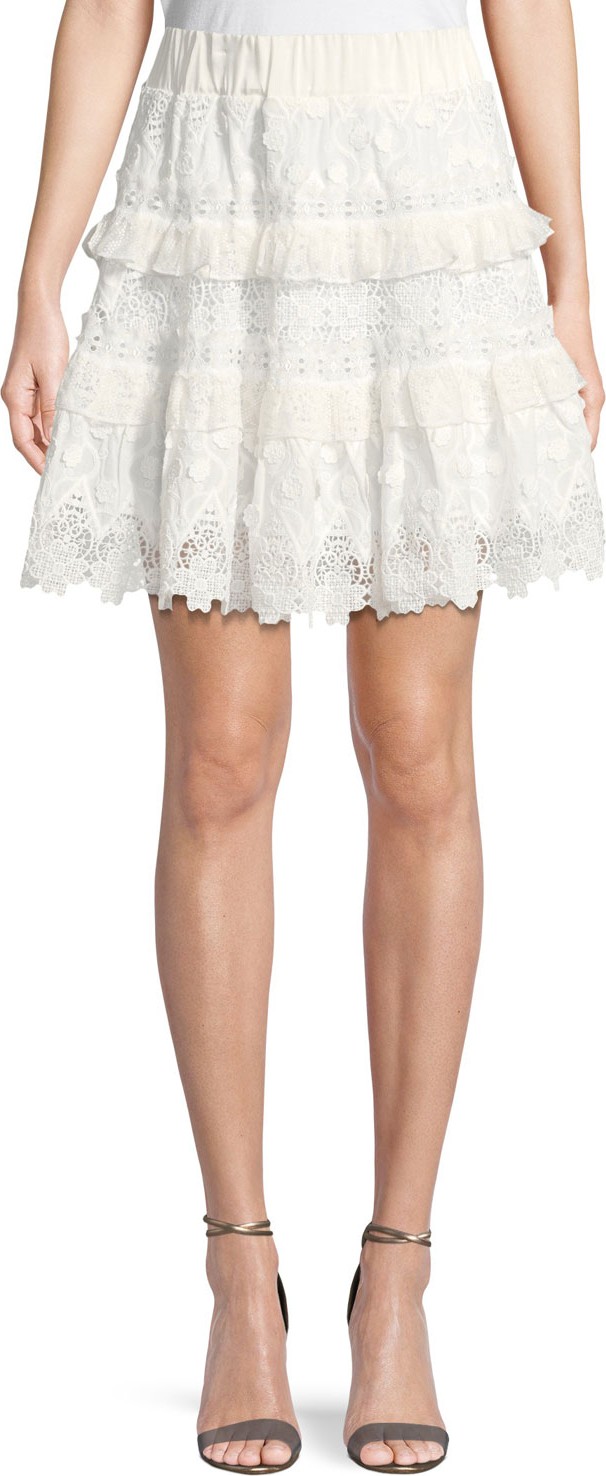 Alexis Jaqueline Lace Ruffle Skirt