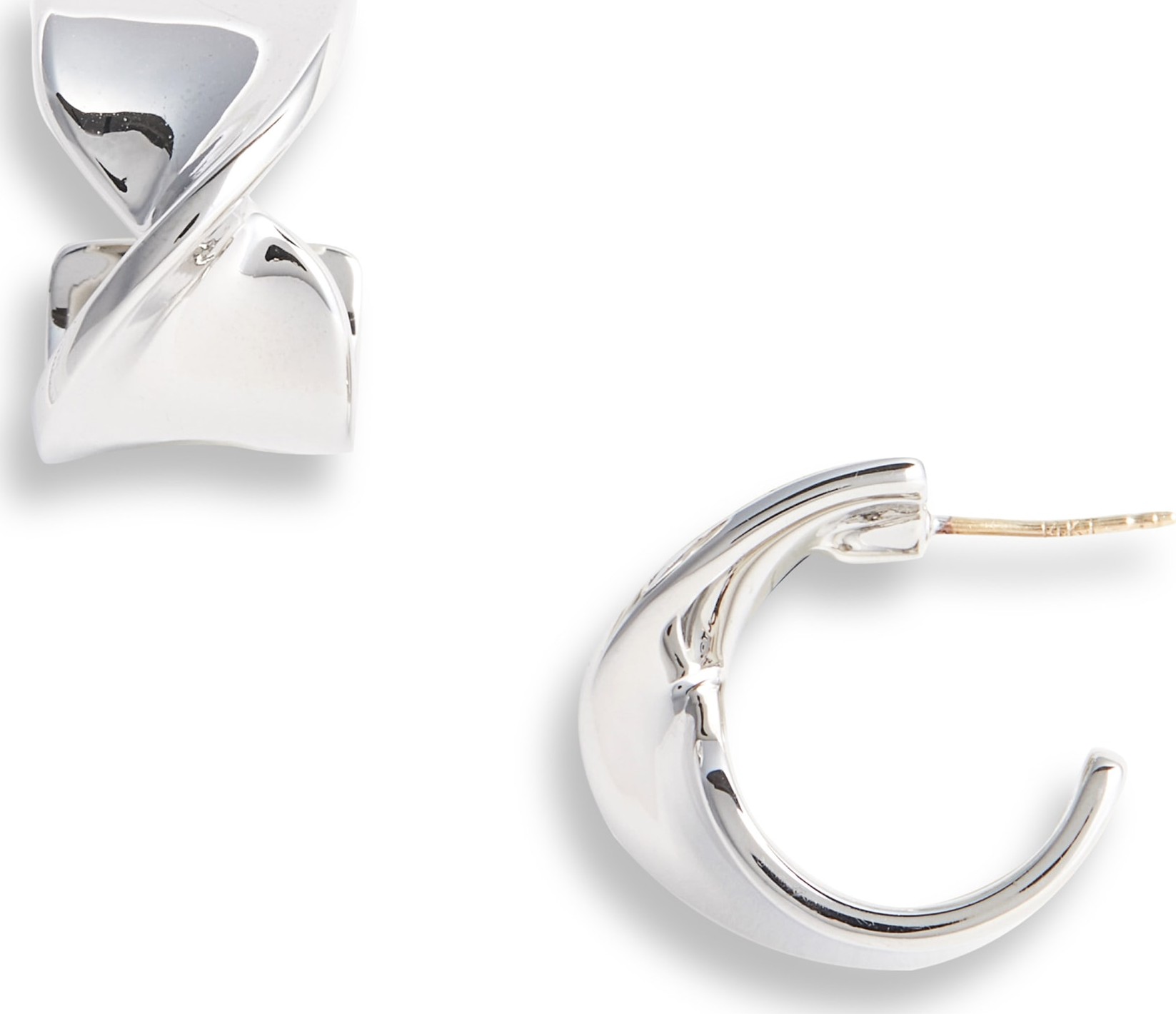St. John Twist Metal Hoop Earrings