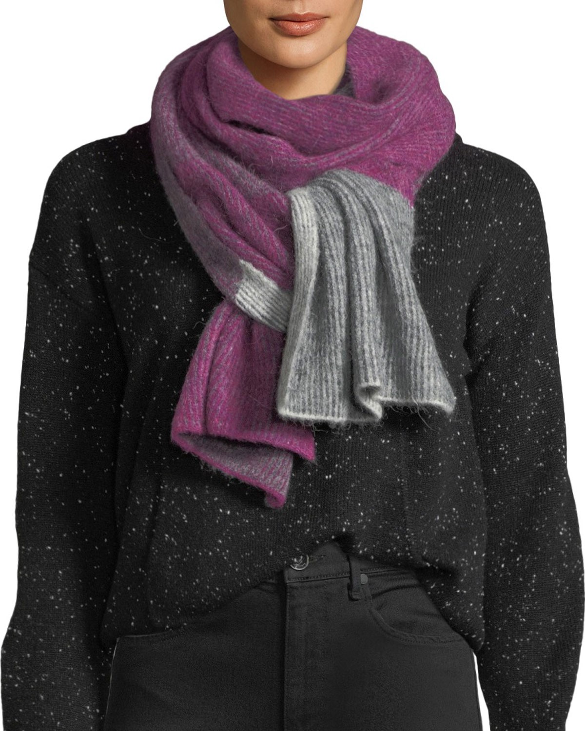 Rag & Bone Jonie Colorblock Alpaca-Blend Scarf