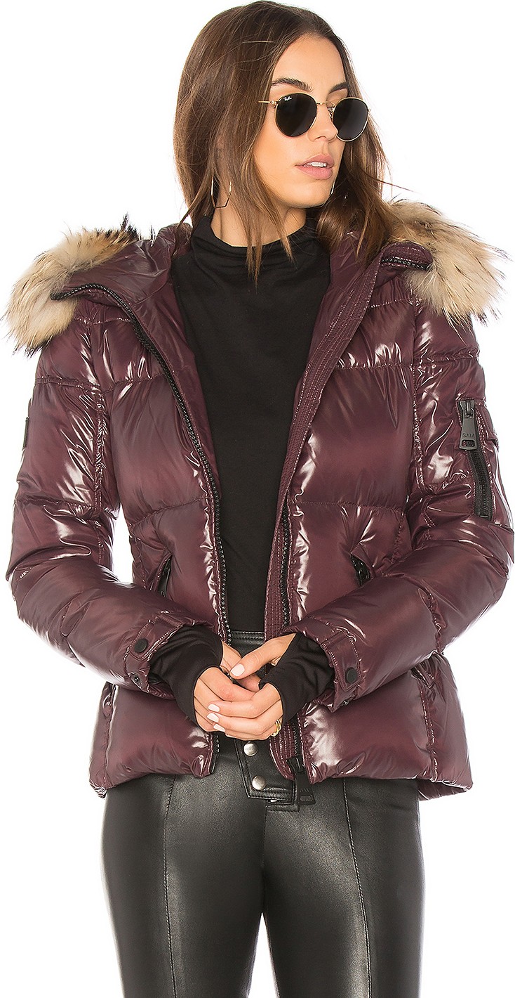 SAM. Blake Puffer Jacket with Raccoon Fur