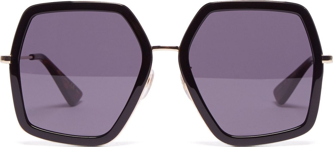 Gucci Oversized geometric-frame acetate sunglasses