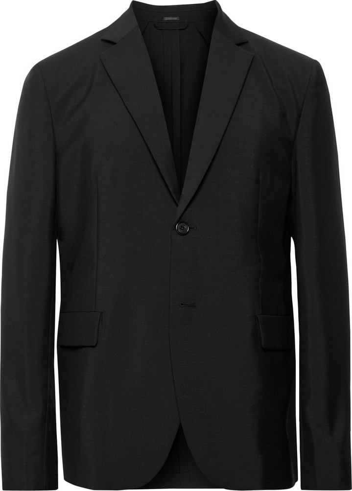 Acne Studios Black Antibes Unstructured Wool and Mohair-Blend Blazer
