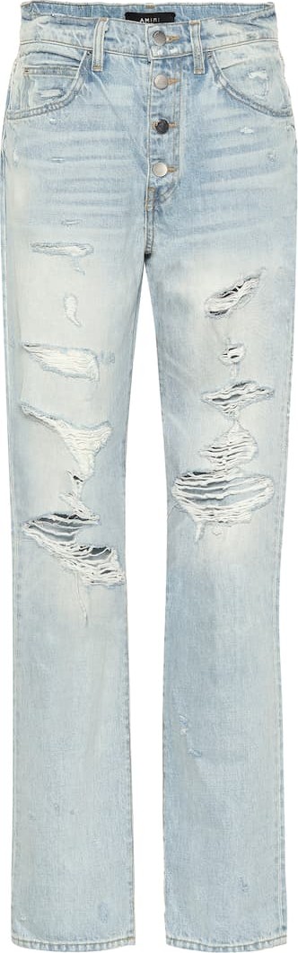 Amiri Slouch Destroyed high-rise jeans