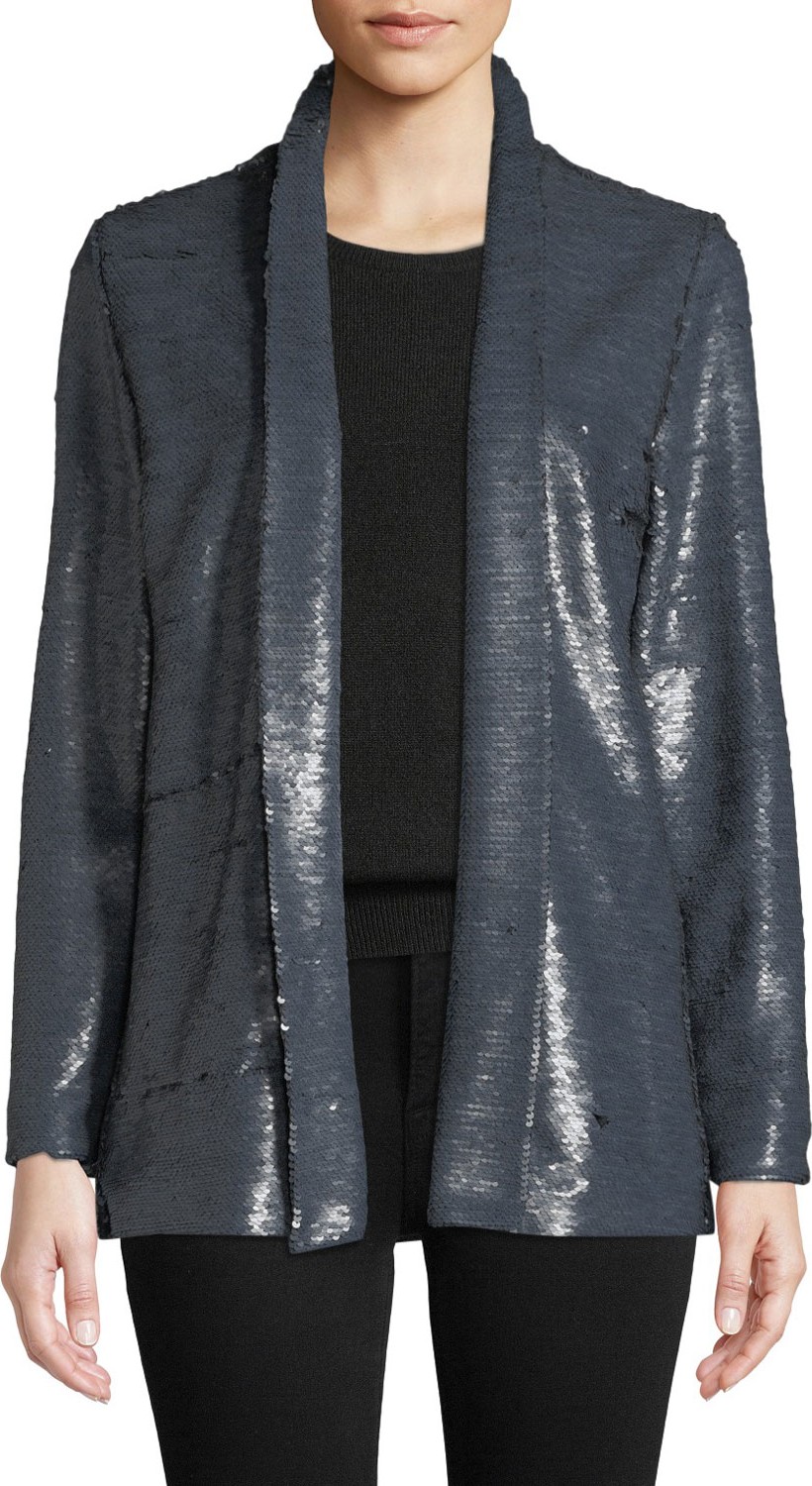 cupcakes and cashmere Anastasia Sequined Open-Front Jacket