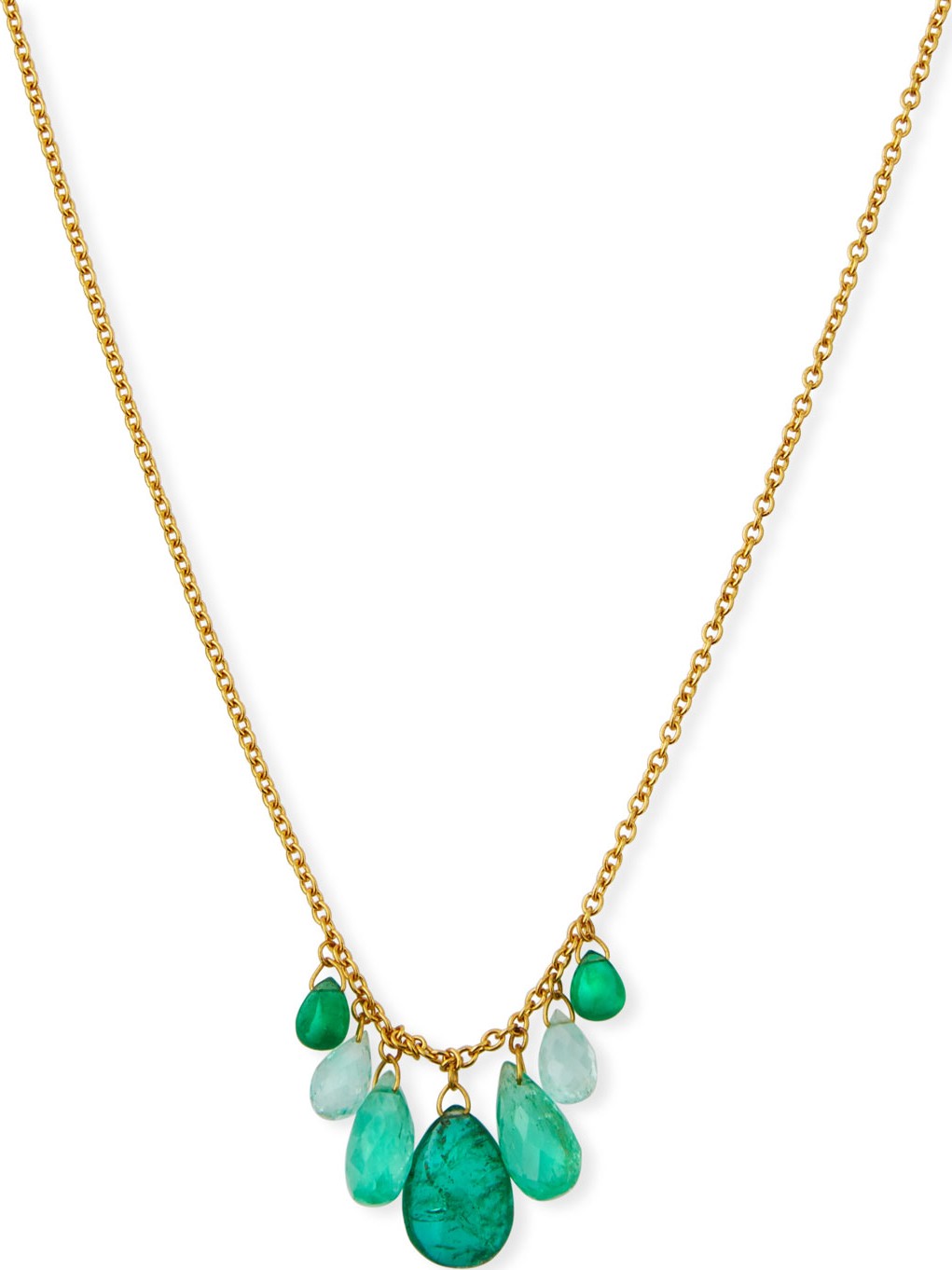 GURHAN Delicate Dew Emerald Cluster Necklace