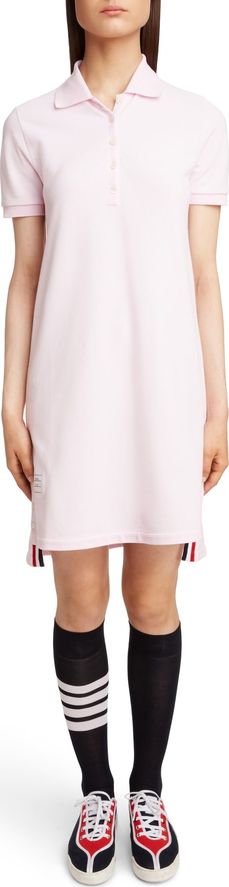 Thom Browne Stripe Piqué Polo Dress