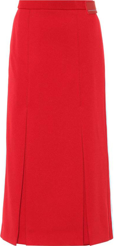 Prada Pleated jersey skirt
