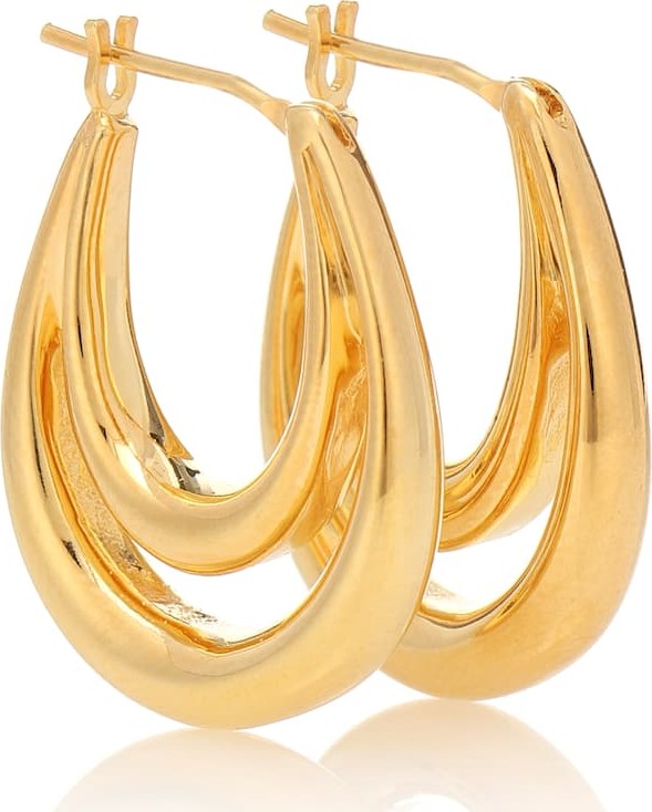 Sophie Buhai Large Blanche 18kt gold hoop earrings
