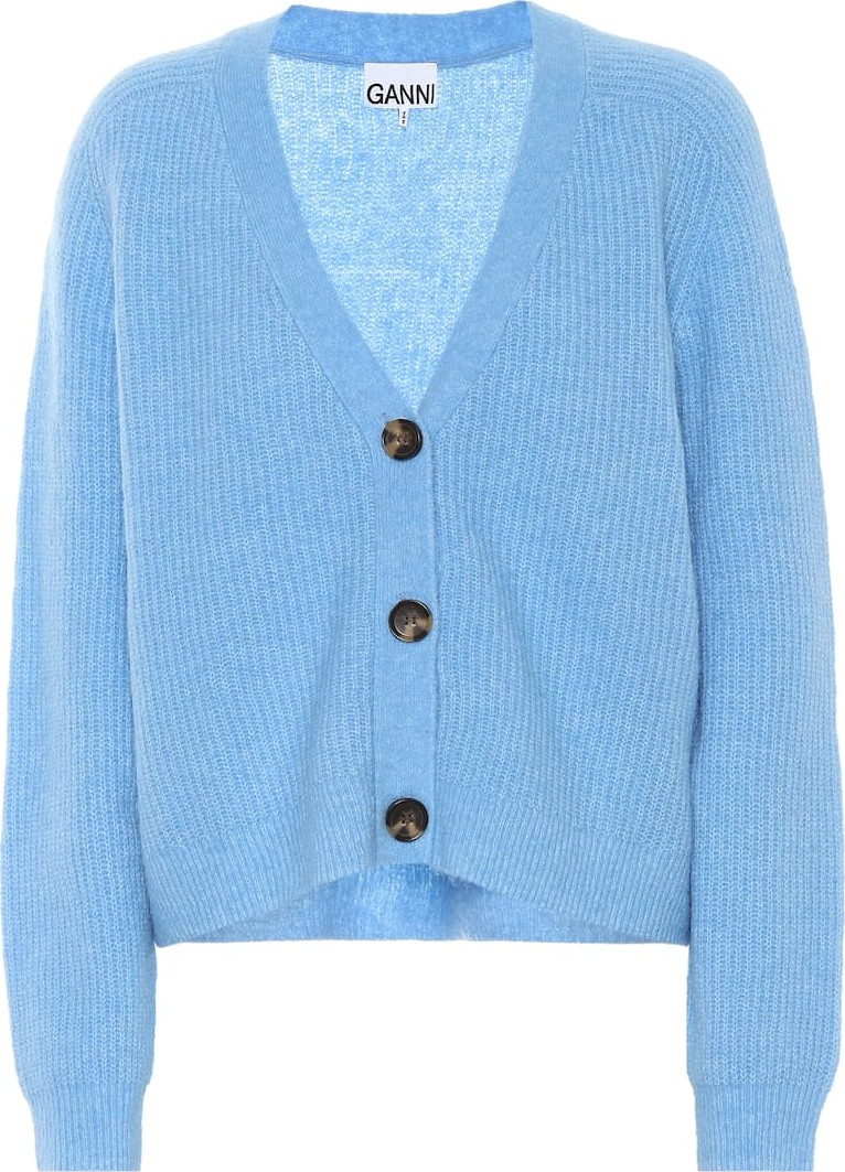 Ganni Alpaca and wool-blend cardigan
