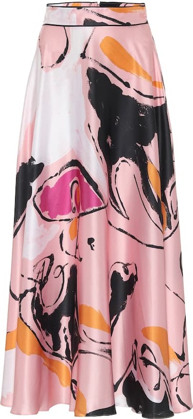 Roksanda Colvin silk-satin midi skirt