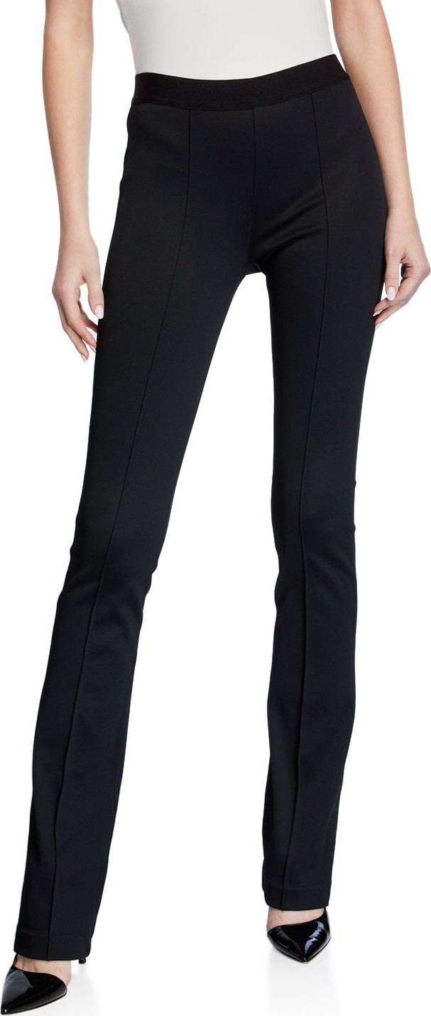 Helmut Lang Full-Length Flare Ponte Legging Pants