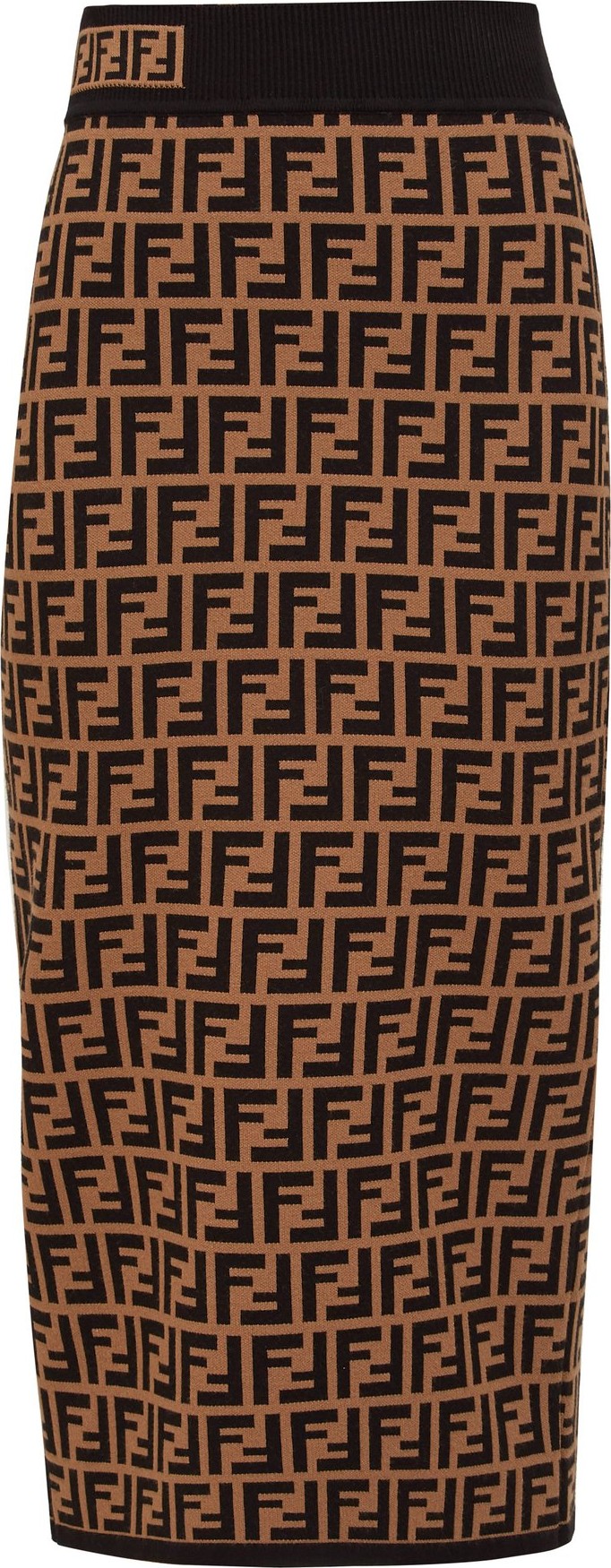 Fendi FF-jacquard knit pencil skirt