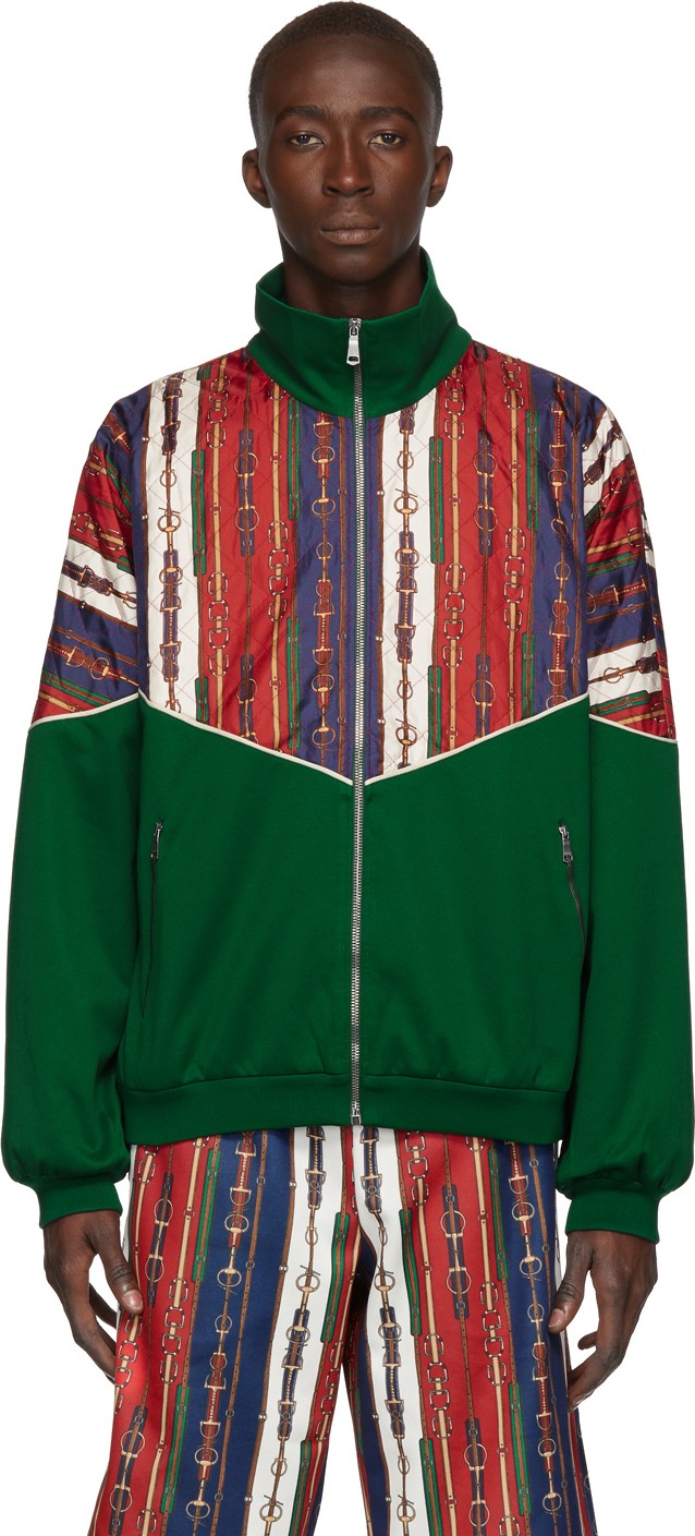 Gucci Green Bi-Material Jacket