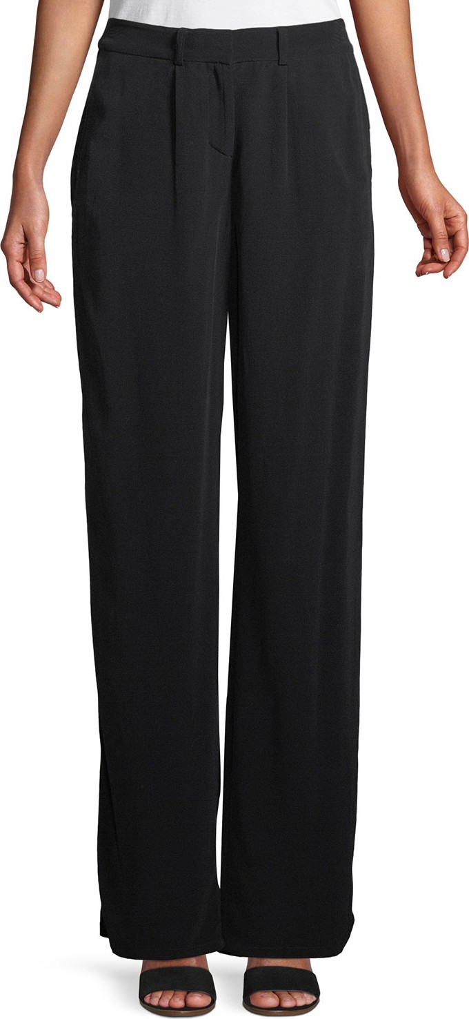Eileen Fisher Viscose Crepe Straight-Leg Trousers